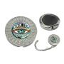 Sonva Purse Hanger Folding Handbag Hook - Evil Eye Table Hook Folding Bag Desk Hanger Foldable Holder