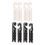 Hemobllo Car Air Vent Hook Hanger Car Hook Organizer Hanger for Key, Cell Phone, GPS, Earphone, Glasses and Cables 8Pcs (Black+White)