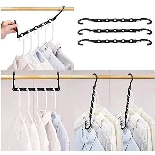 10pcs Random Color Multi-Function Magic Hanger Home Bedroom Folding Clothes Hanger Fast Drying Storage Rack Cabinet Closet Space Saver Hanger 10pcs Random Color Multi-Function Magic Hanger Home Bedroom Folding Clothes Hanger Fast Drying Storage Rack Cabinet Closet Space Saver Hanger