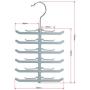 10pcs Random Color Tie Scarf Scarves Hanger Clothes Racks Multi-Layer Fish Skeleton Storage Rack Hanging Coat Organizer Holder