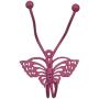 Indianshelf Handmade 1 Artistic Vintage Pink Metal Butterfly Coat Hooks Holders/Key Hooks for Wall
