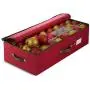 ZOBER Underbed Christmas Ornament Storage Boxes Zippered Closure - Stores up to 64 of The 3-inch Standard Christmas Ornaments, and Xmas Holiday Accessories Storage Container with Dividers & Two Handles ZOBER Underbed Christmas Ornament Storage Boxes Zippered Closure - Stores up to 64 of The 3-inch Standard Christmas Ornaments, and Xmas Holiday Accessories Storage Container with Dividers & Two Handles
