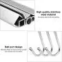 12 Pack Heavy Duty S Shaped Hanging Hooks Stainless Steel S Hooks Rust Resistant S Shaped Hooks for Kitchen, Bathroom, Garden, Pan, Bags, Jeans