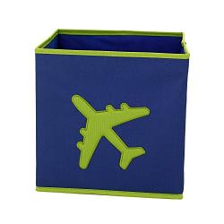 Boys Cube Storage Bins Toy Organizers Car Airplane Boat Design - 3 Pieces