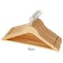 THE UM24 Natural Wood Cloth Suit Hangers - 16 Pack