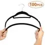 Adumly 100PCS 360 Degree Non Slip Velvet Clothes Suit/Shirt/Pants Velvet Hangers Black Adumly 100PCS 360 Degree Non Slip Velvet Clothes Suit/Shirt/Pants Velvet Hangers Black