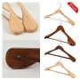 Aviat 2PCs Wooden Suit Hangers,High-Grade Solid Wood Coat Hangers Non Slip Pants Bar-Smooth Finish Standard Coat Hanger Precisely Cut Notches for Jacket,Pant,Suit,Shirts,Skirts Clothes Hangers (E)