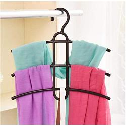 Multifunctional Creative Fishbone Anti-Skid Multi Layers Clothes Hanger Plastic Scarf Clothes Hangers Hangers Storage Racks 5pcs Random Color