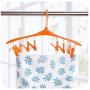 Clothes Hanger Hooks Windproof Hanger with Clip Multi-Function Plastic Candy Color Hanger Sock Drying Rack(Orange) Clothes Hanger Hooks Windproof Hanger with Clip Multi-Function Plastic Candy Color Hanger Sock Drying Rack(Orange)