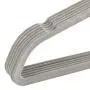 Anya Nana 100Pcs Gray Hangers Velvet for Clothes Dress Suit Shirt Pants Hangers Flocked Plastic Skirt Hanger AN2049