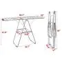Pinleg Stainless Steel Clothes Drying Rack Folding Multi-Function Hanger Floor Drying Towel Rack Folding Laundry Rack for Indoor and Outdoor Use Pinleg Stainless Steel Clothes Drying Rack Folding Multi-Function Hanger Floor Drying Towel Rack Folding Laundry Rack for Indoor and Outdoor Use