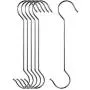 12 Inch Metal Hanging Christmas S Hooks - Extra Large Shaped Hook Heavy-Duty S Hooks,for Kitchenware, Plants,Clothing store, Garden S Hook,Hotels,Hovel and workshops,Stainless steel(6-Pack)