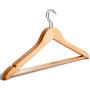 Clothes Hangers, Wooden Hangers,(20 Pack) Premium Heavy Duty Wooden Coat Hangers with Trouser Bar,Precisely Cut Notches,Extra Smooth Finish,Ideal for Home and Shops - Space Saving Solution