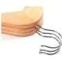 5pcs Random Color Wooden Clothes Hangers with Non-Slip Trouser Bar Suit Jeans Pants Coat Shirts Hangers Clothes Storage