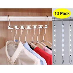 SURPRIZON Metal Magic Hangers Space Saving Clothes Hangers Organizer Smart Closet Space Saver with Sturdy Stainless Steel for Heavy Clothes (13 Pack)