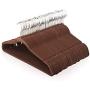 Premium Heavy Duty Velvet Hangers - 50 Pack Bulk - ABS Material and Chrome Hook - Non-Slip, Ultra Thin, 10lbs Capacity - Great for Suits, Pants, Dresses - by Unity (Chocolate Brown)