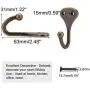 uxcell Curtain Tiebacks Hook Zinc Alloy Vintage Curtain Drapery Holders Window Holdback Wall Hooks Clothes Hanger, Set of 8, Bronze Tone