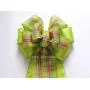 Green Pink Plaid Bow Easter Plaid Wreath Bow Green Spring Tartan Wreath bow Shower Party Decor Spring Door Hanger Bow Easter Gift Basket Bow