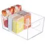 mDesign Modern Bathroom Plastic Organizer Storage Bin Totes with Handles for Organizing Small Hand Soaps, Body Wash, Shampoos, Makeup, Hand Towels, Hair Accessories, Body Spray - Clear