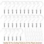 Paxcoo Ceiling Hooks, 25Pcs Cup Screw Hook Holders for Hanging, Screw in Mug Hooks with 25 Pcs Plastic Drywall Anchors for Plant Hangers and Cups