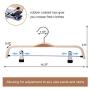 5Pcs Pants Drying Hanger Trousers Clothes Storage Rack with 10 Anti-Slip Clips Multifunctional Clothes Hangers Decoration Pants Storage