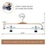 5Pcs Pants Drying Hanger Trousers Clothes Storage Rack with 10 Anti-Slip Clips Multifunctional Clothes Hangers Decoration Pants Storage