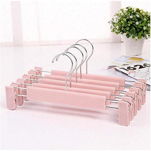 10PC Hangers for Clothes Plastic Clip Stand Hanger Pants Skirt Kid Clothes Adjustable Pinch Grip Carbide Random Color