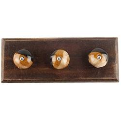 Indianshelf Handmade 1 Artistic Vintage Black Wooden Key Hooks Holders/Key Hooks Wall Mounted