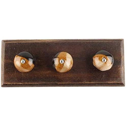 Indianshelf Handmade 1 Artistic Vintage Black Wooden Key Hooks Holders/Key Hooks Wall Mounted