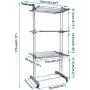 Voilamart Clothes Drying Rack 3 Tier with Wheels, Foldable Clothes Garment Dryer Compact Storage, Heavy Duty Stainless Steel Hanger, Laundry Indoor Outdoor Airer Voilamart Clothes Drying Rack 3 Tier with Wheels, Foldable Clothes Garment Dryer Compact Storage, Heavy Duty Stainless Steel Hanger, Laundry Indoor Outdoor Airer