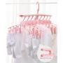 HJYPYJ Magic Hanger,Multifunction Folding Hanger,No Glitches PP Space-Saving Organizer Hanger Rotate/Pink / 52x42x25cm