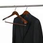 Quality Luxury Wooden Suit Hangers Wide Wood Hanger for Coats and Pants with Locking Bar Great for Travelers Heavy Duty (2, Retro)