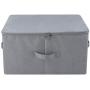 iwill CREATE PRO Dust Proof Closet Clothes Storage Boxes with Zip Lid, Breathable Fabric & Collapsible Design for Seasonal Garment Organization, Light Gray, 2 pcs