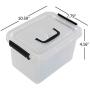 Hommp 5 Liter Clear Storage Boxes Containers, 4-Pack Plastic Latching Boxes with Lid