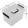 Hommp 5 Liter Clear Storage Boxes Containers, 4-Pack Plastic Latching Boxes with Lid Hommp 5 Liter Clear Storage Boxes Containers, 4-Pack Plastic Latching Boxes with Lid
