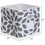 MAX Houser Fabric Storage Bins Cubes Baskets Containers with Dual Plastic Handles for Home Closet Bedroom Drawers Organizers, Flodable, Grey, Set of 8