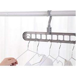 Multi-Port Space Saver Saving Wonder Metal Magic Coat Support Circle Hanger Trousers Clothes Closet Organize Drying Rack Hook 10pcs Random Color