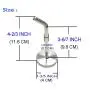 NELXULAS Brushed Stainless Steel Single Heavy Duty Long Coat Hook Robe Hanger Wall Mount Hook, Fit for Kitchen,Bedroom,Living Room, Bathroom,Closets and Garage Storage (4-2/3", 2 PCS)