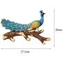 Barture-Coat rack Clothes Stand Hangers Multiple Hooks Entryway Corridor Storage Shelf Peacock Shape (Size : 27.5X20CM) Barture-Coat rack Clothes Stand Hangers Multiple Hooks Entryway Corridor Storage Shelf Peacock Shape (Size : 27.5X20CM)