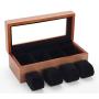 BingYes Wood Watch Storage Boxes Collection Jewelry Boxes with Display (4 Grid)