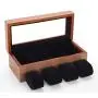BingYes Wood Watch Storage Boxes Collection Jewelry Boxes with Display (4 Grid)