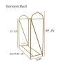 Retro Garment Display Rack Double Row Clothing Rack Floor-Standing Hangers Clothes Shelves Vintage Boutique Rack for Bedroom Living room Cloth Retail Store Gold