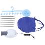 Greensen Portable Clothes Dryer, Mini Folding Ventless Electric Air Clothes Dryer Bag Fast Drying Machine with Heater 110V (Hangers & Brackets Included)- Blue