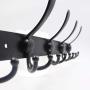 Coat Rack Wall Mounted,LECAMEBOR Coat Hooks Clothes Hanger for Robe Hat Towel Purse Stainless Steel 5 Tri Hooks for Entryway Mudroom Bathroom(Black)