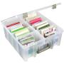 ArtBin 6990AB Super Satchel Compartment Boxes - Clear, Art and Craft Supplies Boxes with Removable Dividers, Secure Latches, Handles