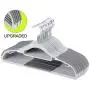 TIMMY Plastic Hangers 50 Pack Heavy Duty Dry Wet Clothes Hangers with Non-Slip Pads Space Saving 0.2" Thickness Super Lightweight Organizer (Renewed)