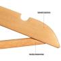 OOTORI Solid Wood Coat Hangers, Non-Slip Cloth Hangers with Notches & 360° Swivel Hook (16 Pack)