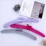 HOUTY 5 Packs Clothes Hangers 15 inch Satin Padded Hanger zinc Hook, Purple HOUTY 5 Packs Clothes Hangers 15 inch Satin Padded Hanger zinc Hook, Purple