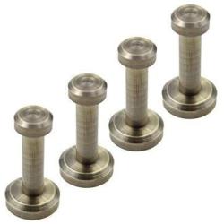 4 Pack Vintage Brush Brass Single Hook Single Towel/Robe Clothes Wall Mounted Hanger