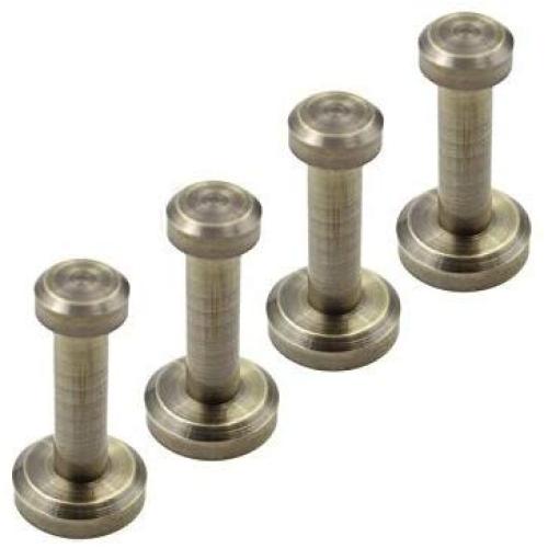 4 Pack Vintage Brush Brass Single Hook Single Towel/Robe Clothes Wall Mounted Hanger